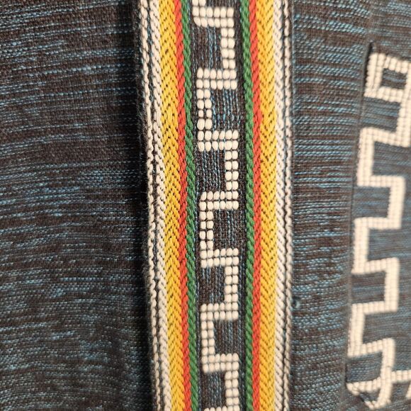 VTG 70s Guatemalan Handmade Quetzel Tribal Aztec Shirt Jacket Embroidered Medium - Picture 6 of 10